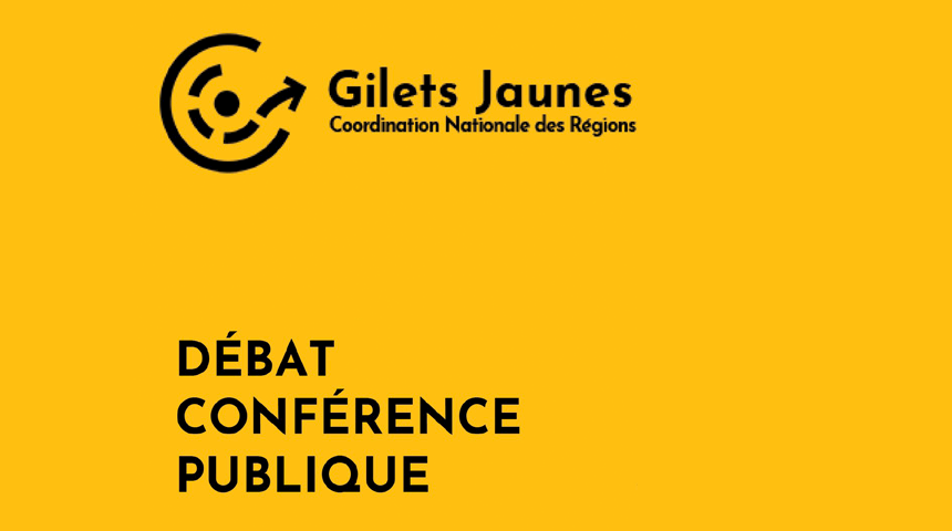 Logo Gilets Jaunes - Débat Conférence Publique