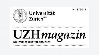 Logo Universität Zürich - UZHmagazin. Das Wissenschaftsmagazin.
